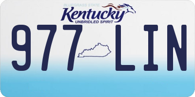 KY license plate 977LIN