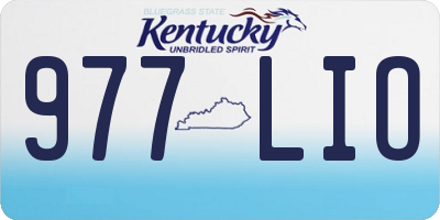 KY license plate 977LIO