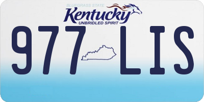 KY license plate 977LIS
