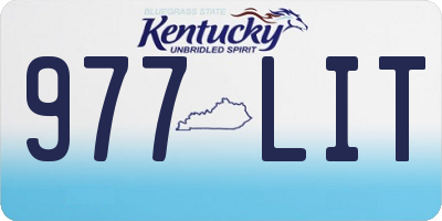 KY license plate 977LIT