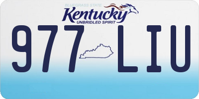 KY license plate 977LIU