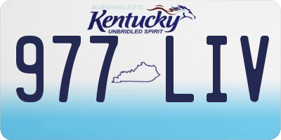 KY license plate 977LIV