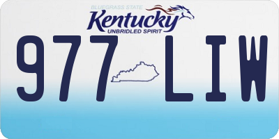 KY license plate 977LIW
