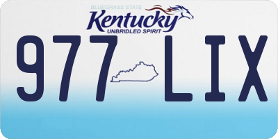 KY license plate 977LIX