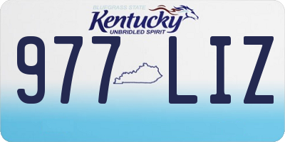 KY license plate 977LIZ