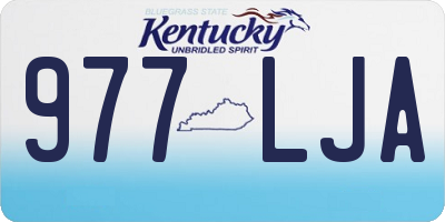 KY license plate 977LJA