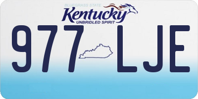 KY license plate 977LJE