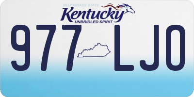 KY license plate 977LJO