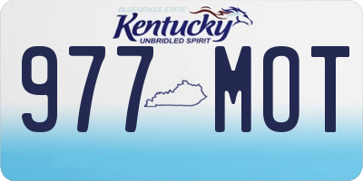 KY license plate 977MOT
