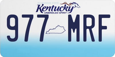 KY license plate 977MRF