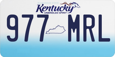KY license plate 977MRL