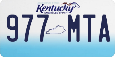 KY license plate 977MTA