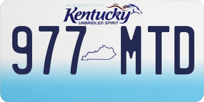 KY license plate 977MTD