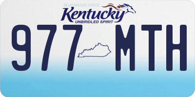 KY license plate 977MTH