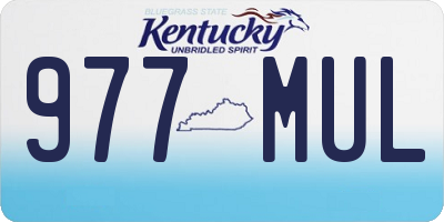 KY license plate 977MUL