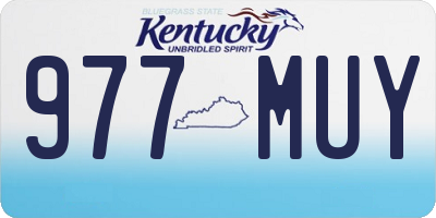 KY license plate 977MUY