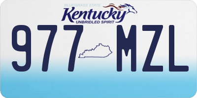 KY license plate 977MZL