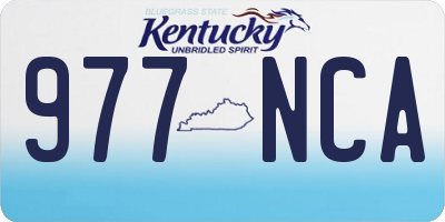 KY license plate 977NCA
