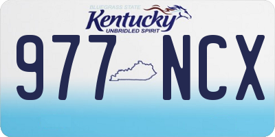 KY license plate 977NCX