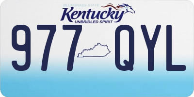 KY license plate 977QYL
