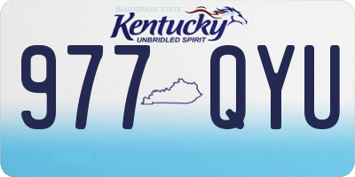 KY license plate 977QYU