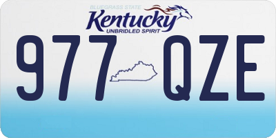 KY license plate 977QZE