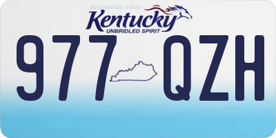 KY license plate 977QZH