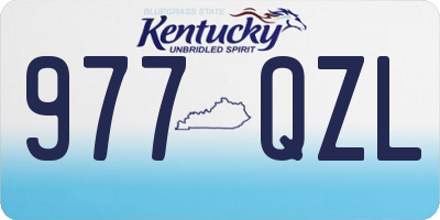 KY license plate 977QZL