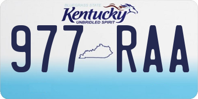 KY license plate 977RAA
