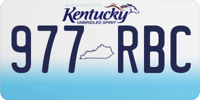 KY license plate 977RBC