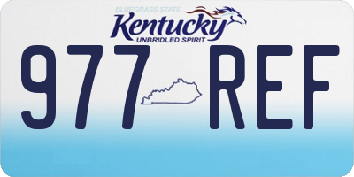 KY license plate 977REF
