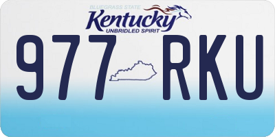 KY license plate 977RKU