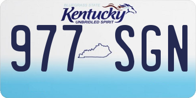 KY license plate 977SGN