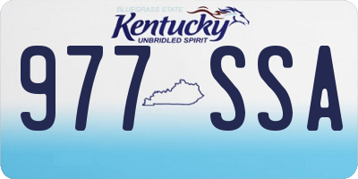 KY license plate 977SSA
