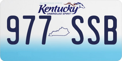 KY license plate 977SSB
