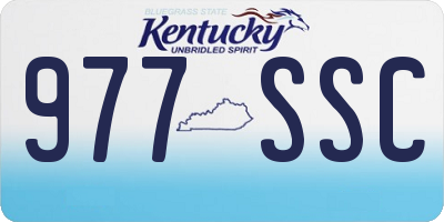KY license plate 977SSC