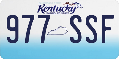KY license plate 977SSF