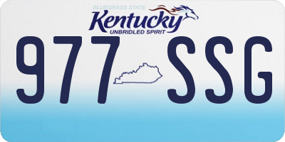 KY license plate 977SSG