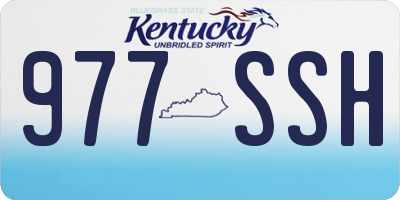 KY license plate 977SSH