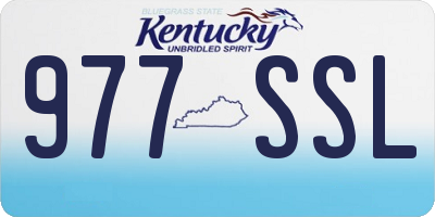 KY license plate 977SSL