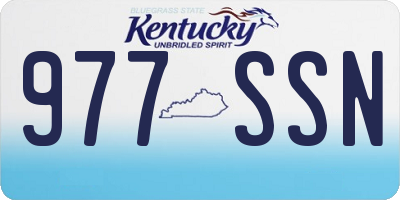 KY license plate 977SSN