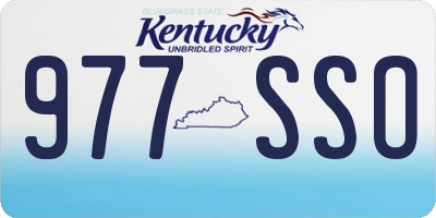 KY license plate 977SSO