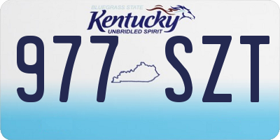 KY license plate 977SZT
