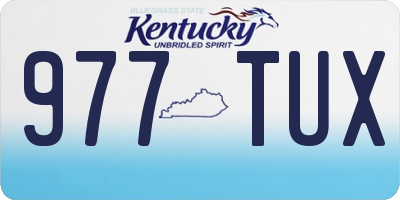 KY license plate 977TUX