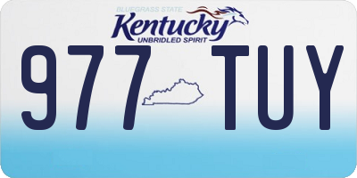 KY license plate 977TUY