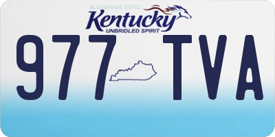 KY license plate 977TVA