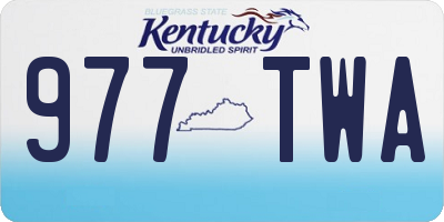 KY license plate 977TWA