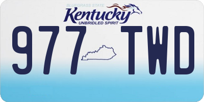 KY license plate 977TWD