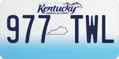 KY license plate 977TWL