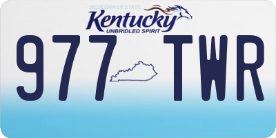 KY license plate 977TWR